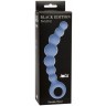 Синяя упругая анальная цепочка Flexible Wand - 18 см.