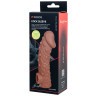 Телесная насадка на фаллос с отверстием для мошонки Cock Sleeve 002 Size M - 15,6 см.