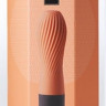 Персиковый рифленый мини-вибратор IROHA ZEN HANACHA - 12,7 см.