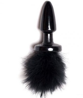 Пробка с хвостиком Black Bunny - 11 см.
