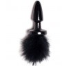 Пробка с хвостиком Black Bunny - 11 см.