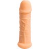 Телесный фаллоудлинитель Extra Size Bubbles - 15,5 см.