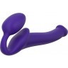 Фиолетовый безремневой страпон Silicone Bendable Strap-On - size M