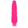Розовый силиконовый вибратор Cosmo - 15 см.