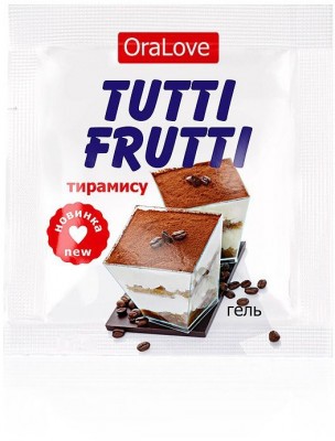 Саше гель-смазки Tutti-frutti со вкусом тирамису - 4 гр.