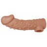 Насадка на фаллос с отверстием для мошонки Cock Sleeve 002 Size L - 17,6 см.