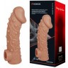 Насадка на фаллос с отверстием для мошонки Cock Sleeve 002 Size L - 17,6 см.