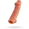 Насадка на фаллос с отверстием для мошонки Cock Sleeve 002 Size L - 17,6 см.