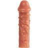 Насадка на фаллос с отверстием для мошонки Cock Sleeve 002 Size L - 17,6 см.