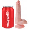 Телесный фаллоимитатор с мошонкой и присоской 6  Cock with Balls - 17,8 см.