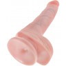 Телесный фаллоимитатор с мошонкой и присоской 6  Cock with Balls - 17,8 см.