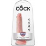 Телесный фаллоимитатор с мошонкой и присоской 6  Cock with Balls - 17,8 см.