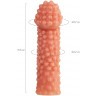 Насадка на фаллос с бугорками Cock Sleeve 004 Size M - 15,6 см.