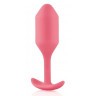Розовая пробка для ношения B-vibe Snug Plug 2 - 11,4 см.