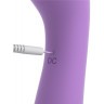 Фиолетовый двусторонний вибростимулятор Duo Wand Massage-Her - 19,6 см.