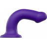 Фиолетовый фаллоимитатор-насадка Strap-On-Me Dildo Dual Density size L - 19 см.