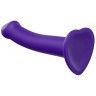 Фиолетовый фаллоимитатор-насадка Strap-On-Me Dildo Dual Density size L - 19 см.