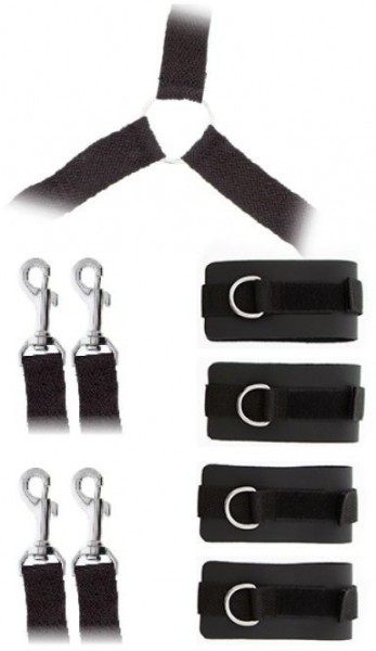 Комплект наручников и поножей LUXURIOUS BED RESTRAINT CUFF SET