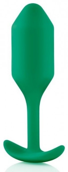 Зеленая пробка для ношения B-vibe Snug Plug 2 - 11,4 см.