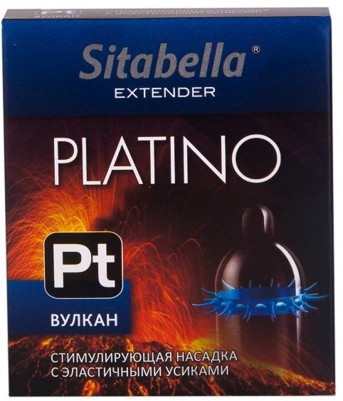 Стимулирующая насадка с усиками Platino  Вулкан 
