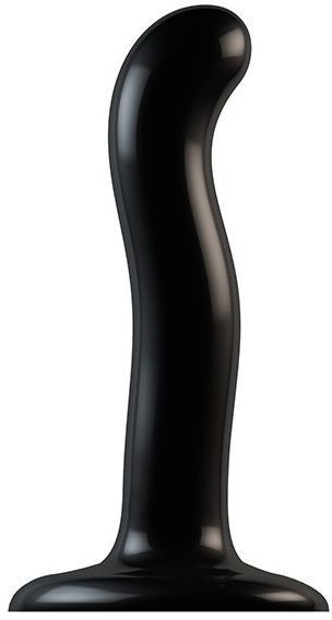 Черный фаллоимитатор-насадка Strap-On-Me P G spot Dildo size S - 16,4 см.