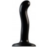 Черный фаллоимитатор-насадка Strap-On-Me P G spot Dildo size S - 16,4 см.