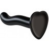 Черный фаллоимитатор-насадка Strap-On-Me P G spot Dildo size S - 16,4 см.
