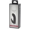 Черный вибратор с клиторальным отростком Greedy Girl Mini Rabbit Vibrator - 14 см.