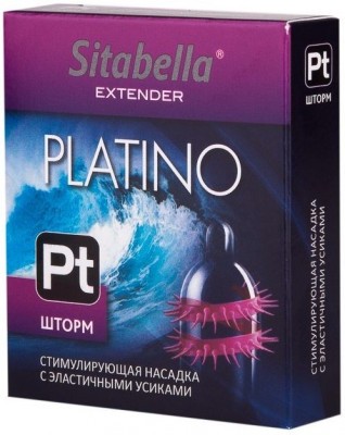 Стимулирующая насадка со спиралью из усиков Platino  Шторм 