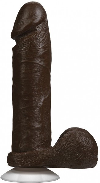 Коричневый фаллоимитатор The Realistic Cock 8” with Removable Vac-U-Lock Suction Cup - 20,57 см.