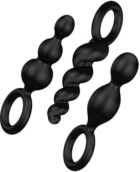 Набор чёрных анальных цепочек Satisfyer Booty Call