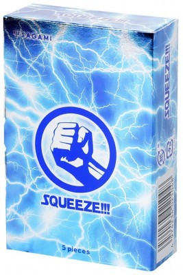 Презервативы Sagami Squeeze волнистой формы - 5 шт.