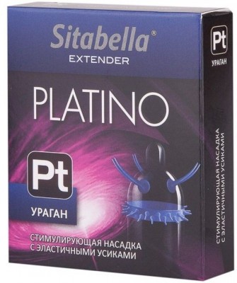 Стимулирующая насадка с усиками и шипиками Platino  Ураган 