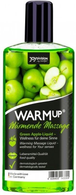 Массажное масло WARMup Green Apple с ароматом яблока - 150 мл.