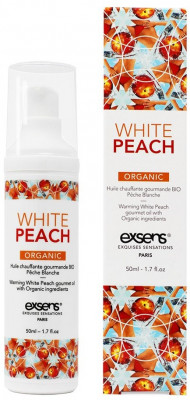 Разогревающее массажное масло Gourmet White Peach Organic с органическими ингредиентами - 50 мл.