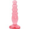Розовая анальная пробка Crystal Jellies 5  Anal Delight - 14 см.