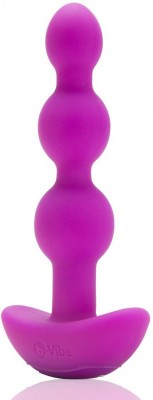 Анальная виброёлочка TRIPLET ANAL BEADS FUCHSIA - 14 см.