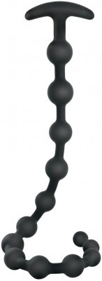 Черные анальные бусы Anal beads - 50 см.