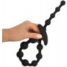 Черные анальные бусы Anal beads - 50 см.