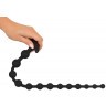 Черные анальные бусы Anal beads - 50 см.