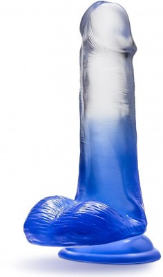 Синий фаллоимитатор Stella Blue - 16,5 см.