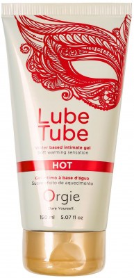 Интимный гель на водной основе Lube Tube Hot с разогревающим эффектом - 150 мл.