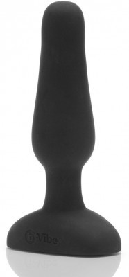 Анальная вибропробка чёрного цвета NOVICE REMOTE CONTROL PLUG BLACK - 10,2 см.