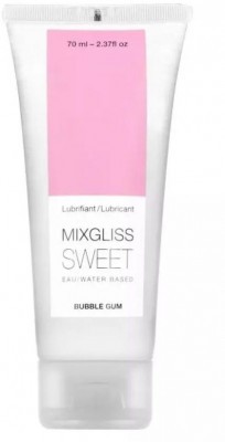 Смазка на водной основе Mixgliss Sweet с ароматом бабл-гам - 70 мл.