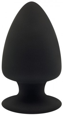 Черная анальная втулка Premium Silicone Plug S - 9 см.