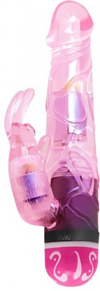 Розовый вибратор-кролик Lovers - 17,5 см.