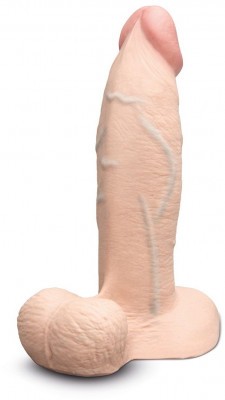 Телесный анальный фаллоимитатор Slipskin 8’’ Girthy - 20,3 см.