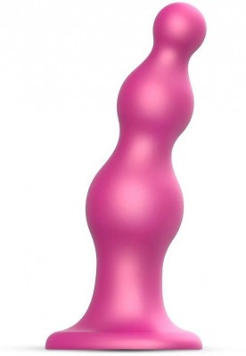 Розовая насадка Strap-On-Me Dildo Plug Beads size L
