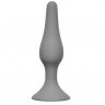 Светло-серая анальная пробка Slim Anal Plug Large - 12,5 см.