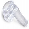 Прозрачный фаллоимитатор King Cock Clear 6  Cock with Balls - 17,8 см.